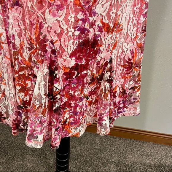 Floral Pink Sleeveless midi Dress size 12 - Picture 5 of 13